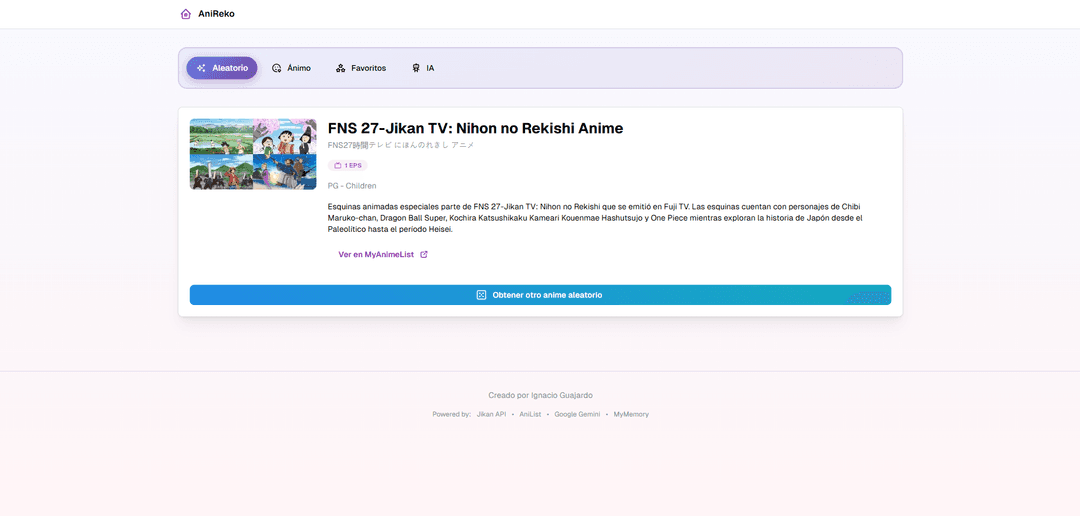 Recomendador de anime