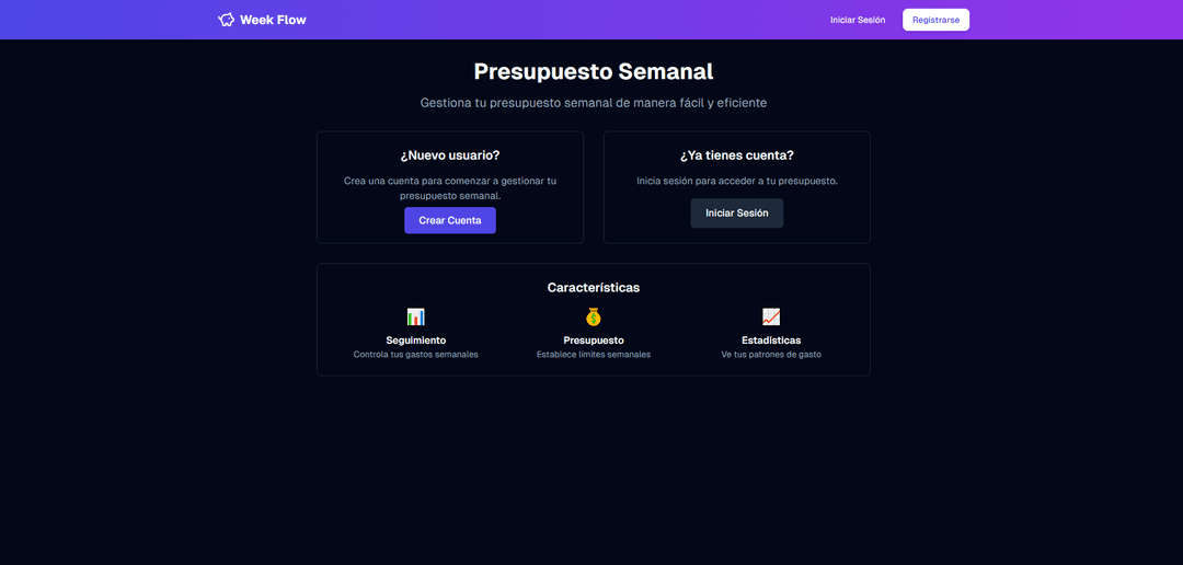 Aplicacion de presupuesto semanal